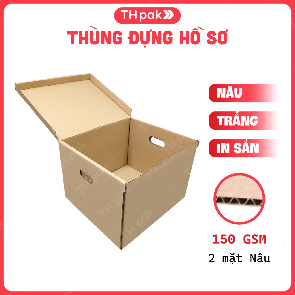 thùng carton đựng hồ sơ, lưu trữ tài liệu